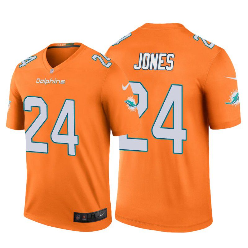 Men Miami Dolphins #24 Byron Jones Nike Oragne Color Rush Legend NFL Jersey->miami dolphins->NFL Jersey